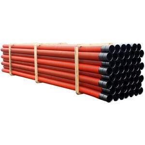 Gaine TPC annelée rouge en barre 6M