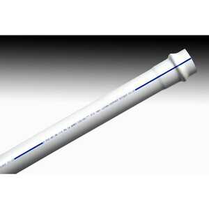 TUBE PVC BI-ORIENTE BIOROC PN16 DN 250 6M BLANC BANDES BLEUES A JOINT