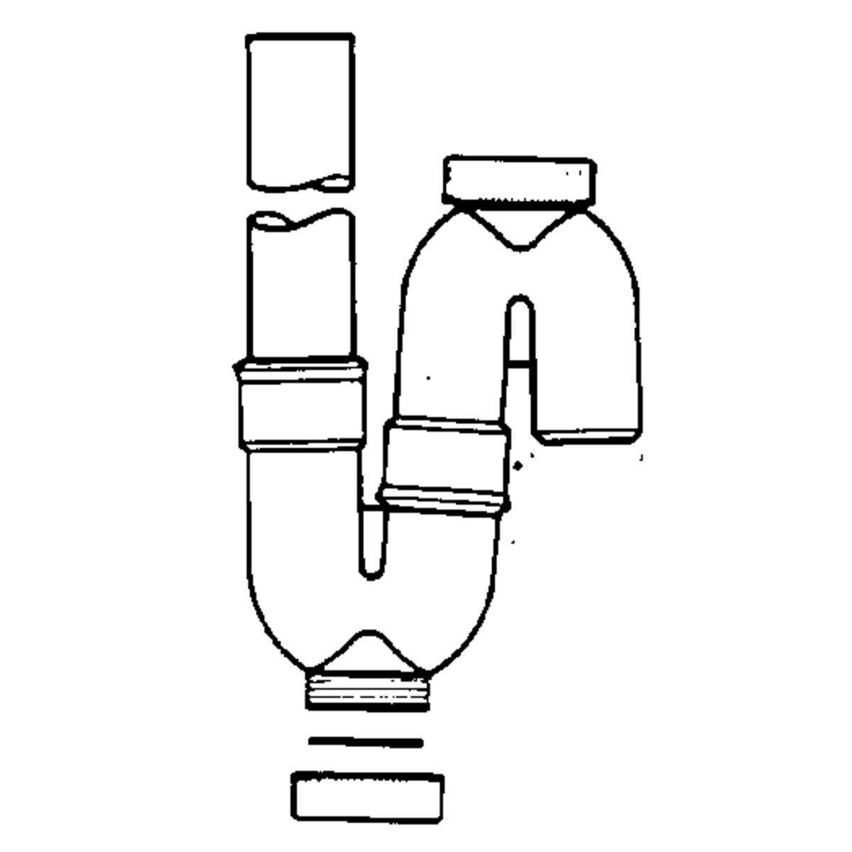Siphon simple à sortie verticale orientable