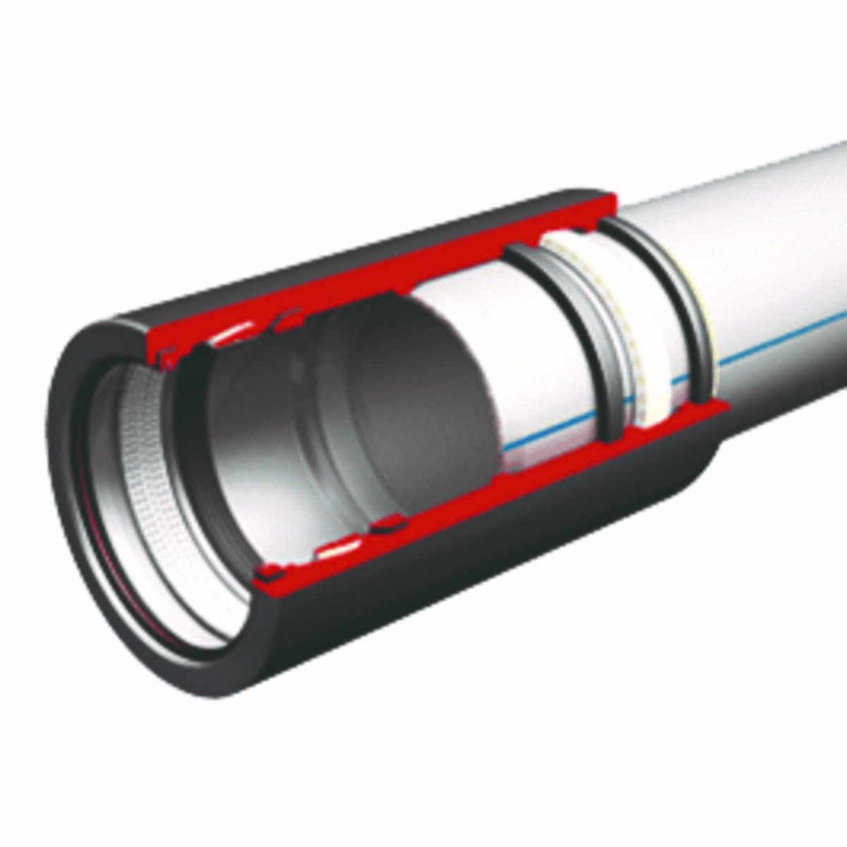 Tube PVC bi-orienté pression verrouillés adduction à joint PN16 - BI-OROC