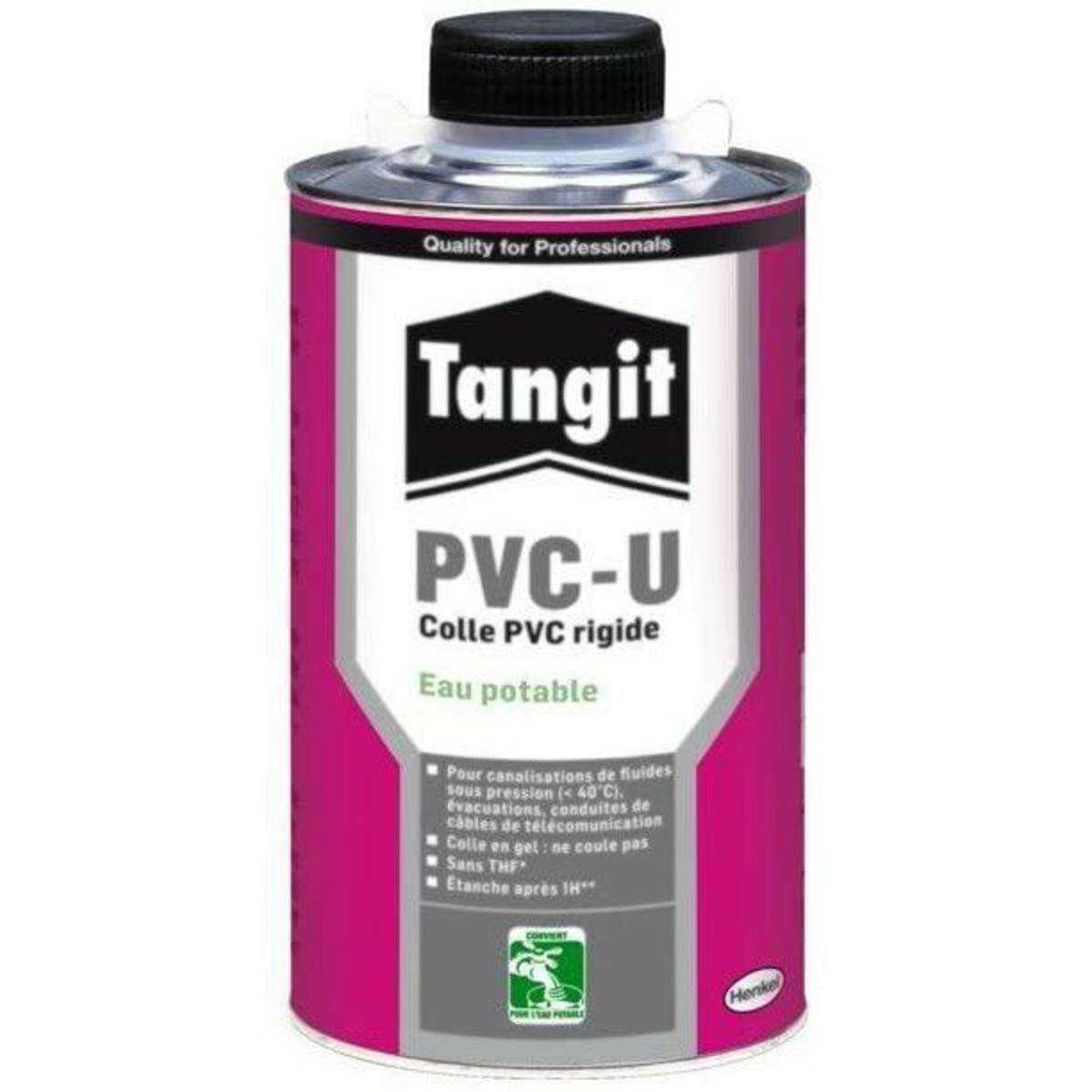 TANGIT Colle PVC Rigide Eau Potable avec Pinceau Boîte 1kg