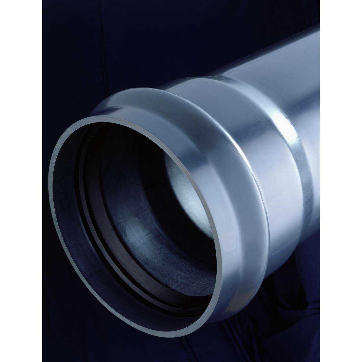Tube PVC Press.Irrig.d=250mm PN16, joint, long.6m, gris, conforme NF T 54-086