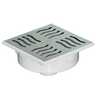 SIPHONETTE 150X150 ABS GRILLE INOX  SORTIE V.DN.50