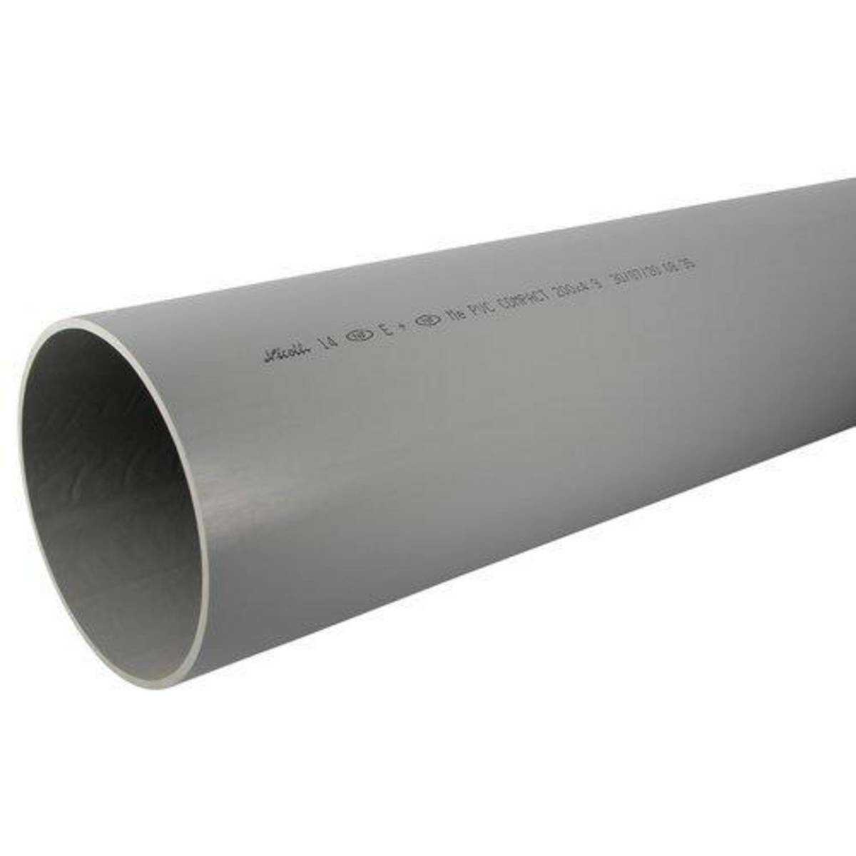 Tube PVC évacuation NFE + NFMe D200 4M
