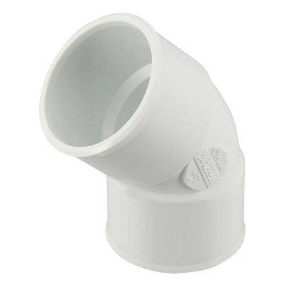 COUDE SIMPLE FF 45' D.40 BLANC