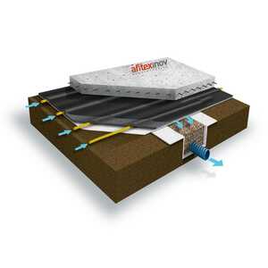 SOMTUBE FTB1 (1 minidrain/1M) : DRAINAGE SOUS DALLAGE/RL 97.5M2/50X1.95M. LE M2